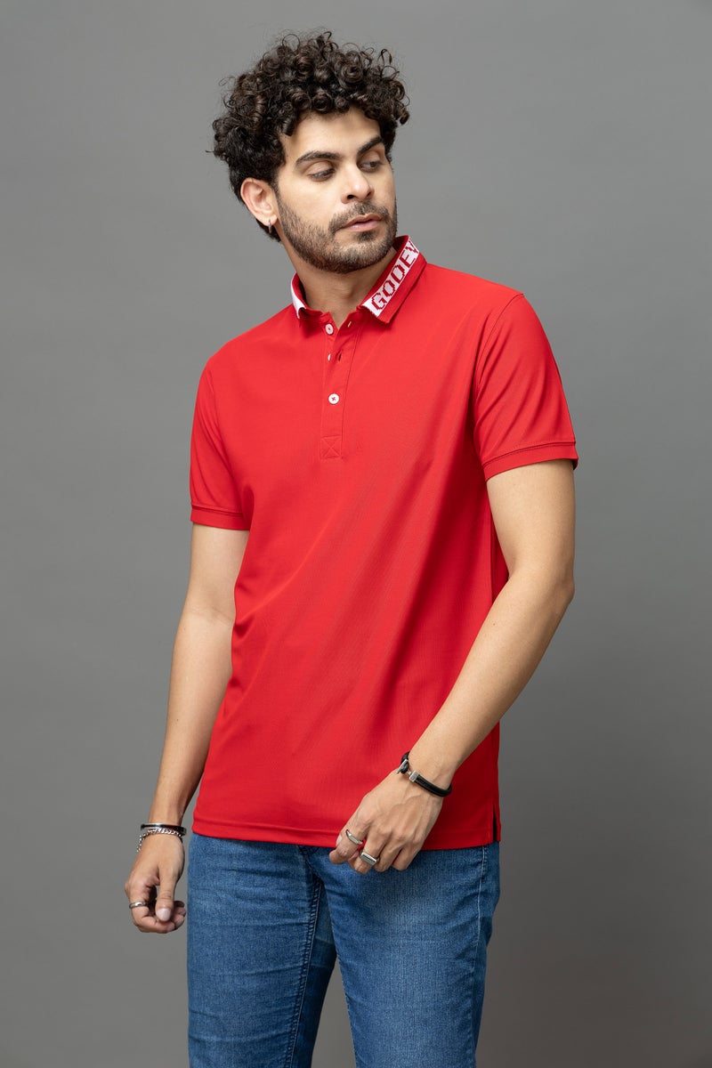 Go Devil Red Polo T-Shirt for Men - Image 2